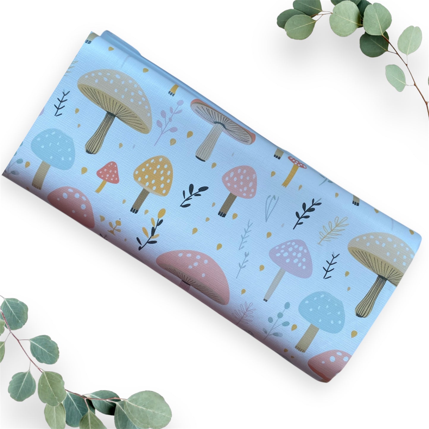 Pastel Mushroom Baby Travel Changing Mat