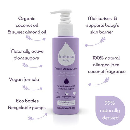 Kokoso Ungragranced Baby Oil 190ml
