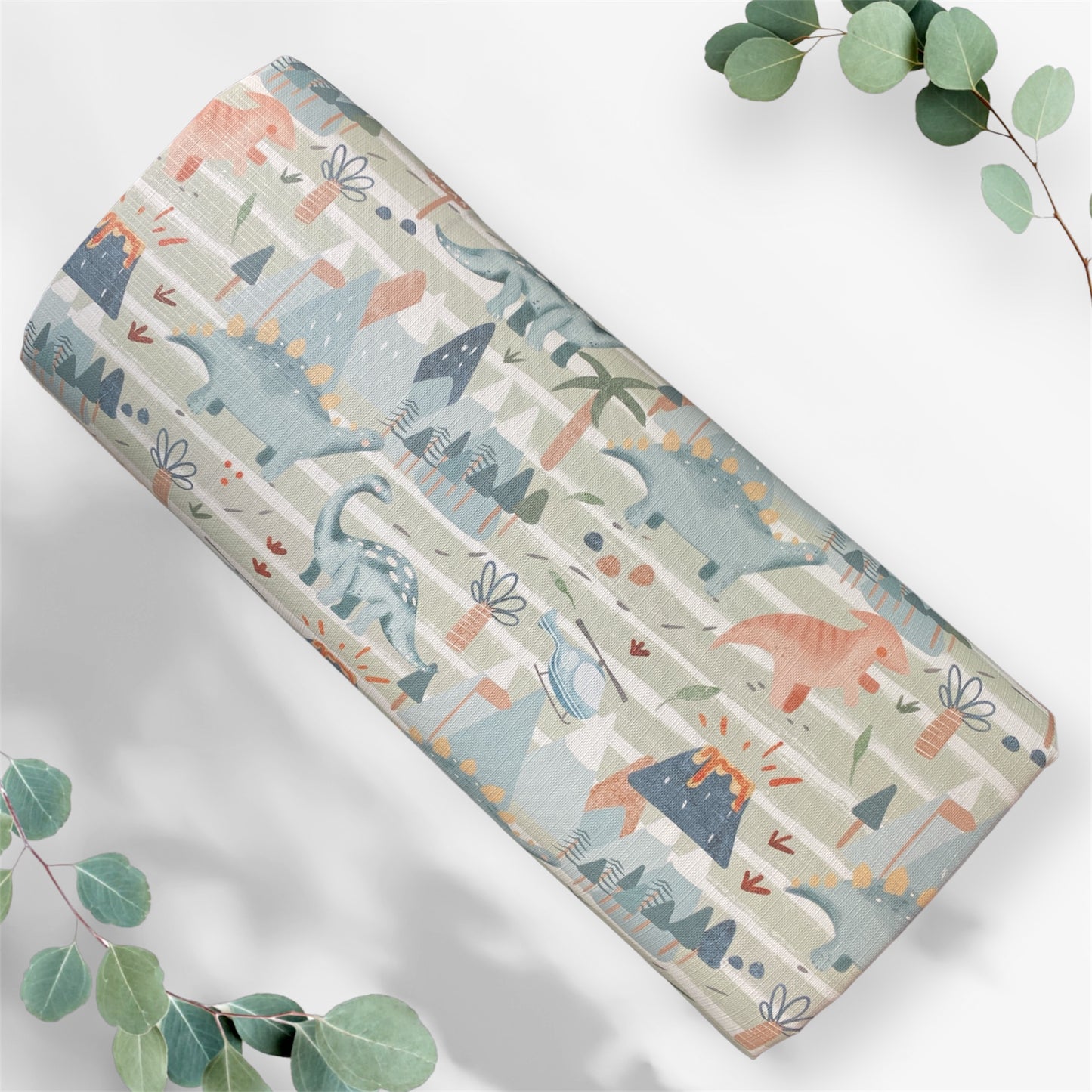 Dinosaur Stripe Baby Travel Changing Mat