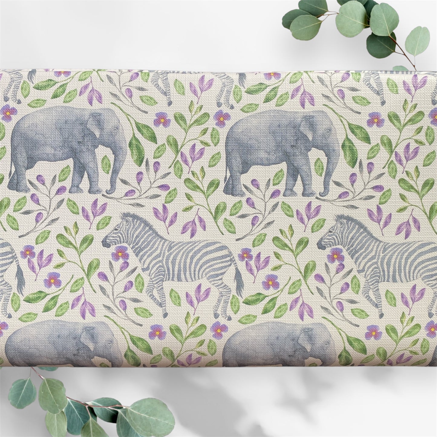 Lavender Elephants Baby Travel Changing Mat