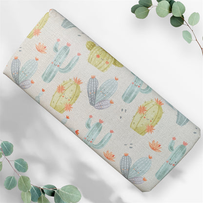 Pastel Desert Cactus Baby Travel Changing Mat