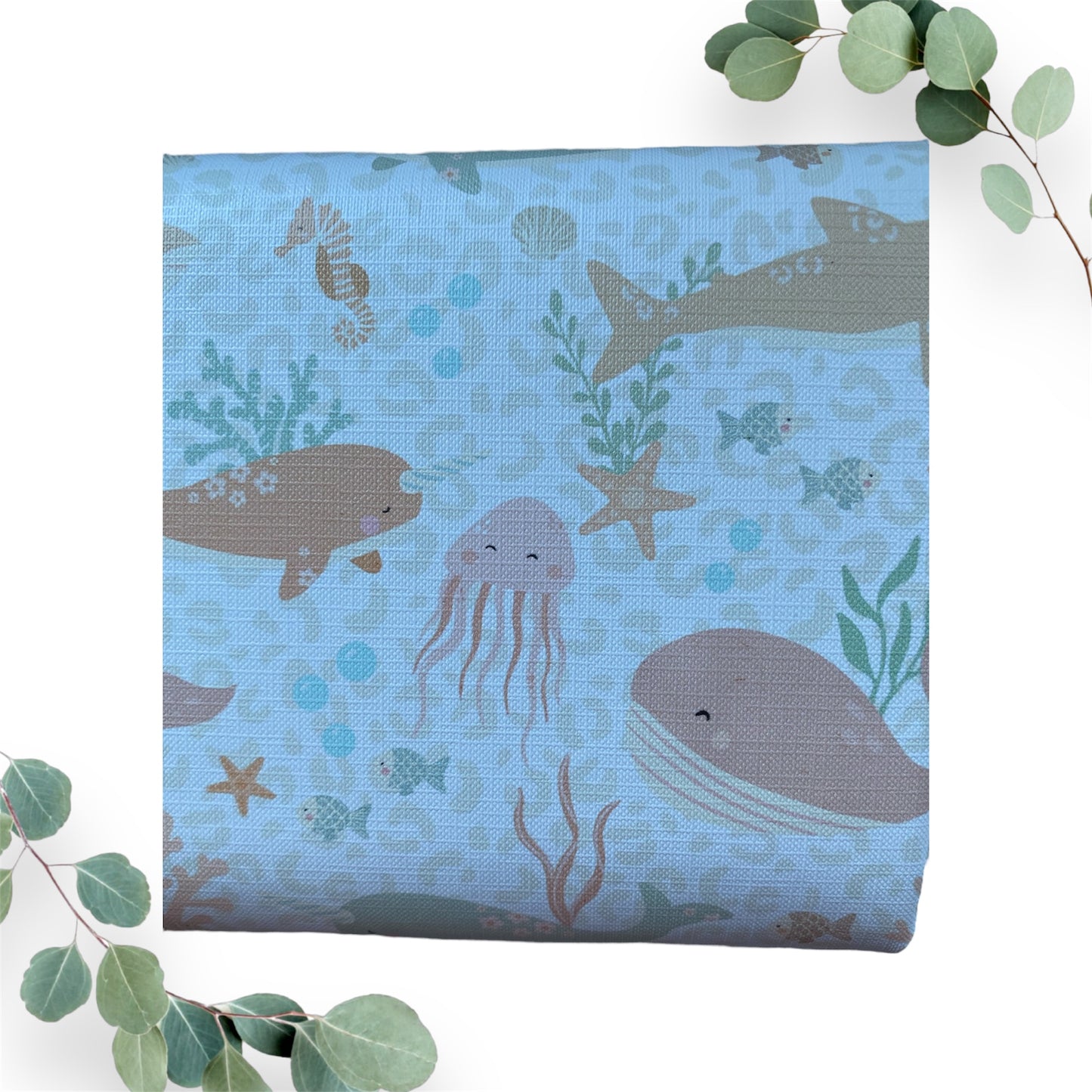 Pastel Peach Seascape Baby Travel Changing Mat