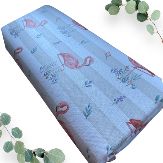 Flamingos & Stripes Baby Travel Changing Mat