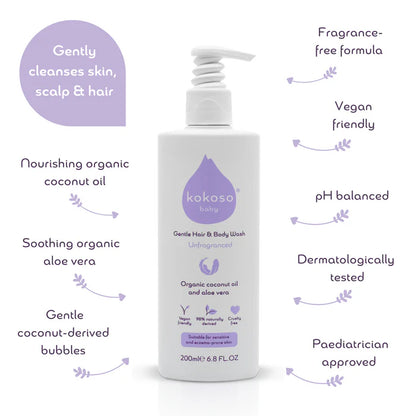Kokoso Ungragranced Baby Oil 190ml